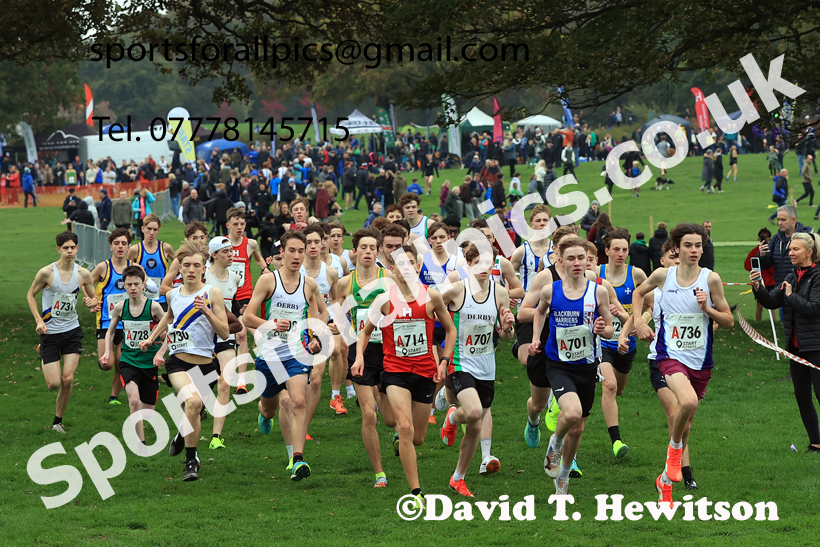 Mens Under-17s relay, 2025 Northern Cross Country Relays, Graves Park, Sheffield. Photo: David T. Hewitson/Sports for All Pics